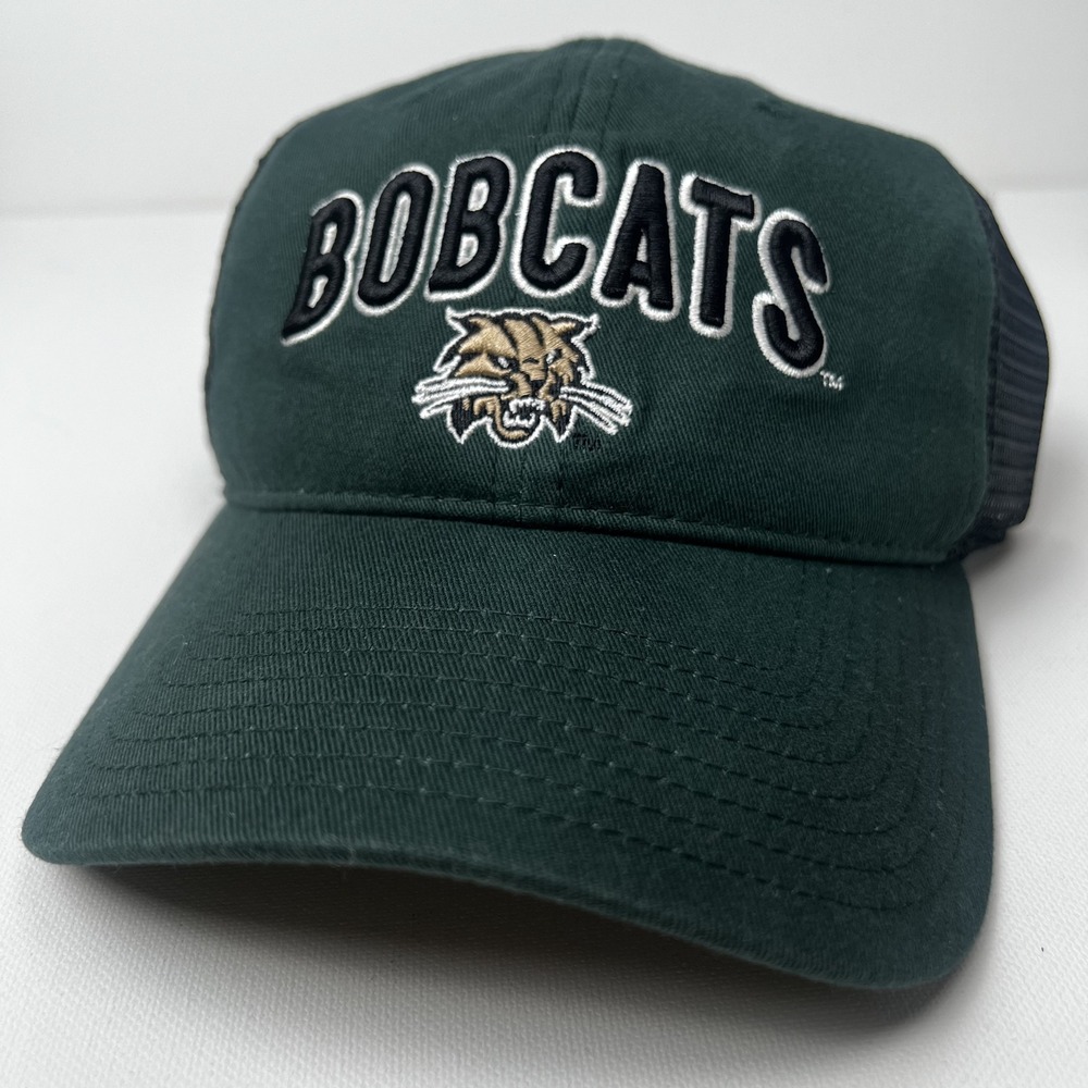 The Game Bobcats Trucker Hat Green Black Mesh Snapback Cap NWT 165